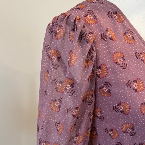 Inspired Hearts Purple Floral Dress Size Small - Picture 4 of 12